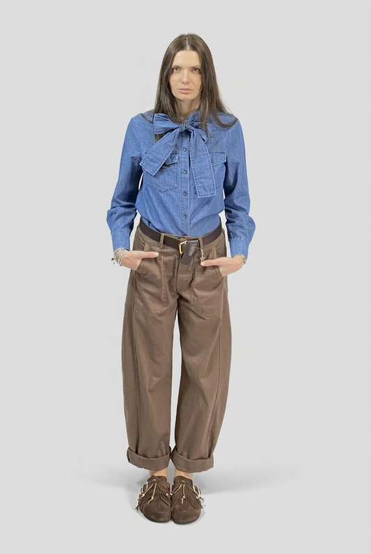 Pantalone Stellina marrone, vista completa