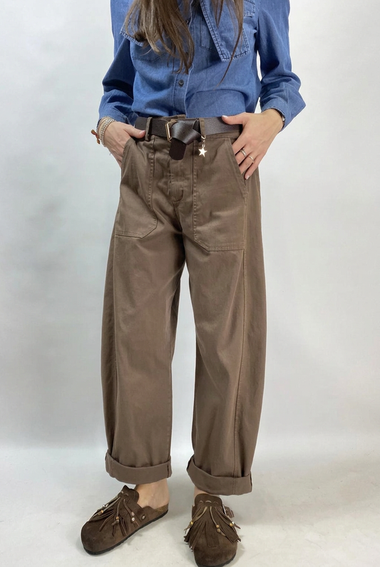 Pantalone Stellina marrone, fronte
