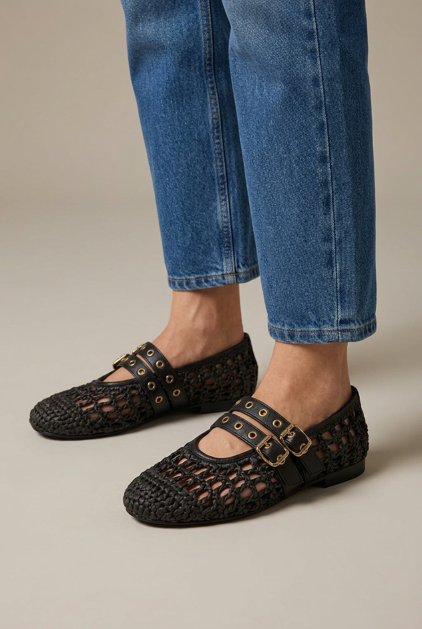 Scarpa Alice indossata con jeans blu