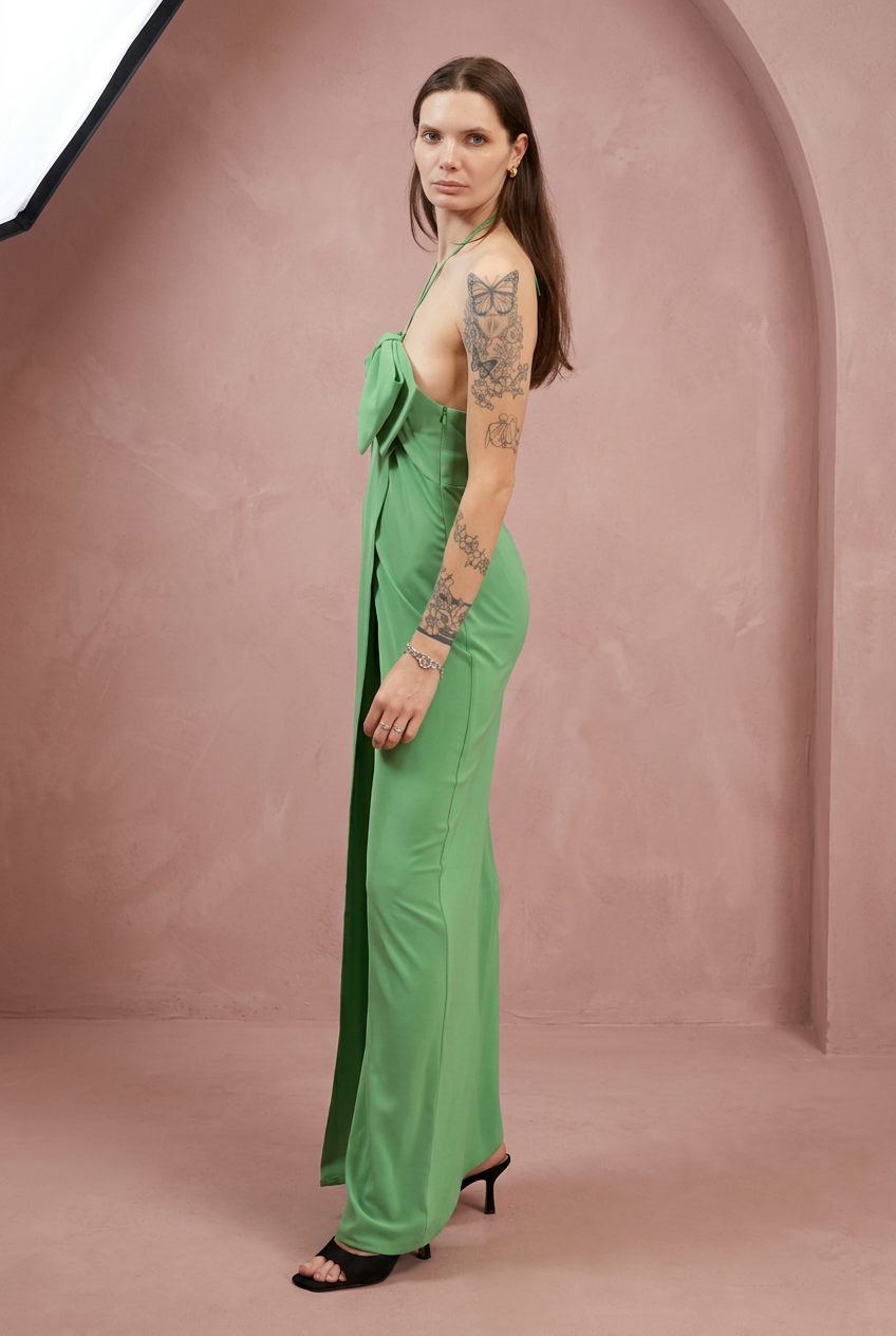 Vestito Giada laterale studio rosa